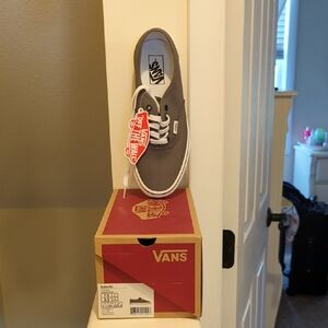 Vans Charcoal Canvas Lace-Up Shoes